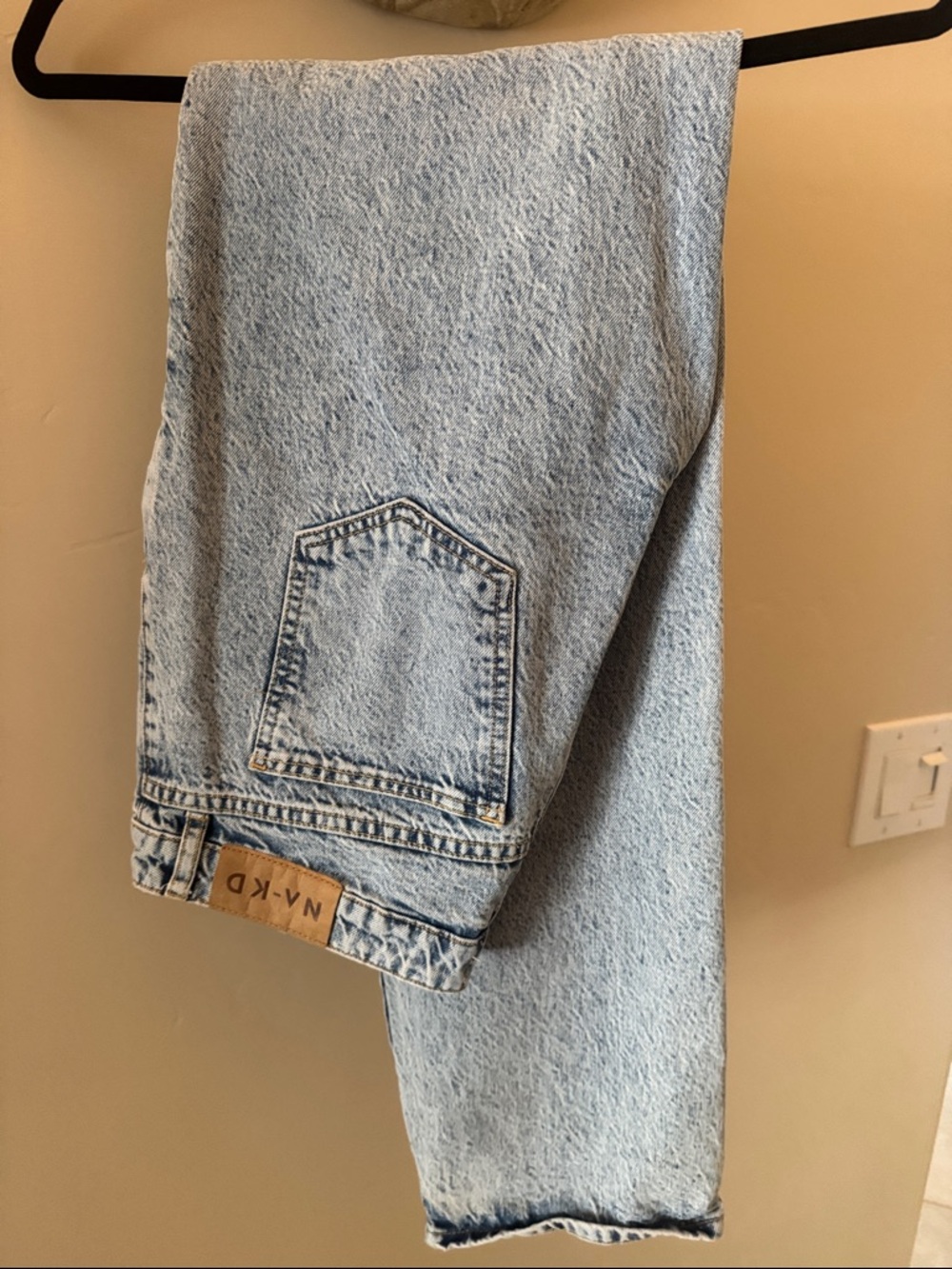 NA-KD Men’s Light Blue Straight Jeans